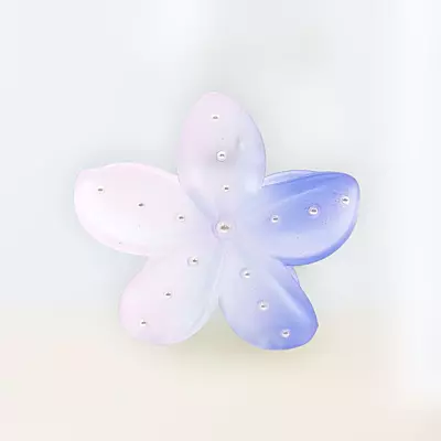 Gradient Flower Hair Claw Clip | Pink & Blue Floral Hair Accessory