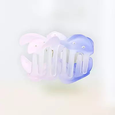 Gradient Flower Hair Claw Clip | Pink & Blue Floral Hair Accessory