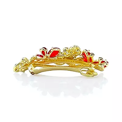 Sparkling Butterfly & Floral Crystal Hair Barrette