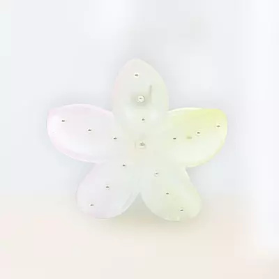 Gradient Flower Hair Claw Clip | Pink & Pale Yellow Floral Hair Accessory
