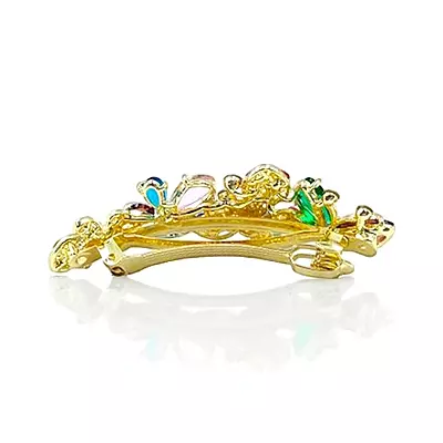 Sparkling Butterfly & Floral Crystal Hair Barrette