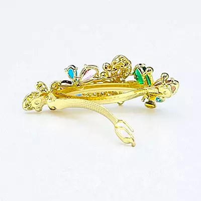 Sparkling Butterfly & Floral Crystal Hair Barrette