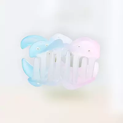 Gradient Flower Hair Claw Clip | Pastel Blue & Pastel Pink Floral Hair Accessory