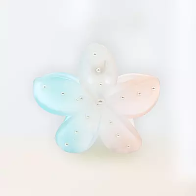 Gradient Flower Hair Claw Clip | Pastel Blue & Peach Floral Hair Accessory