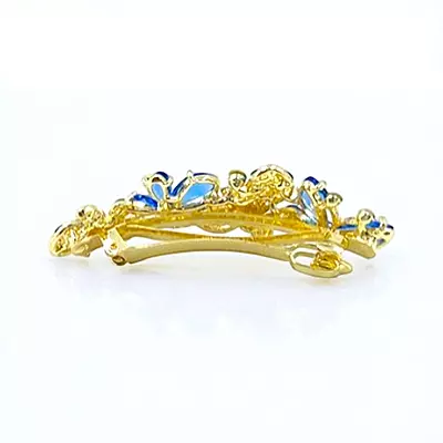 Sparkling Butterfly & Floral Crystal Hair Barrette
