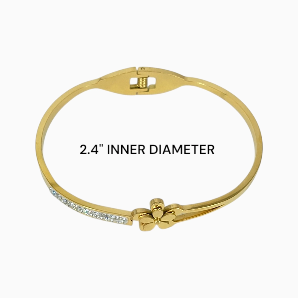 Elegant Flower Designed Anti-Tarnish Bangle