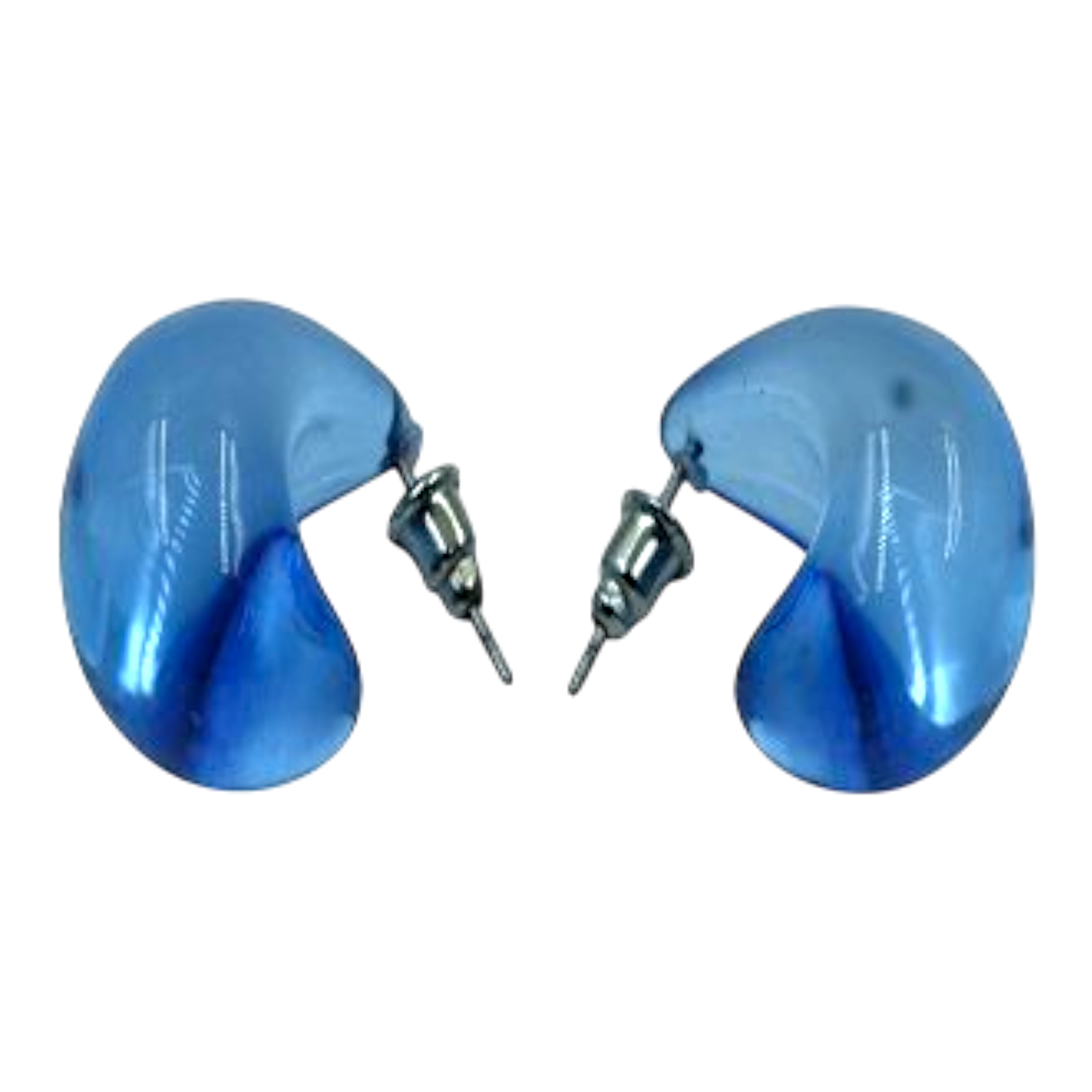 Chic Lucite Half Hoop Earrings