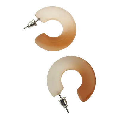 Trendy Ombre Half Hoop Earrings