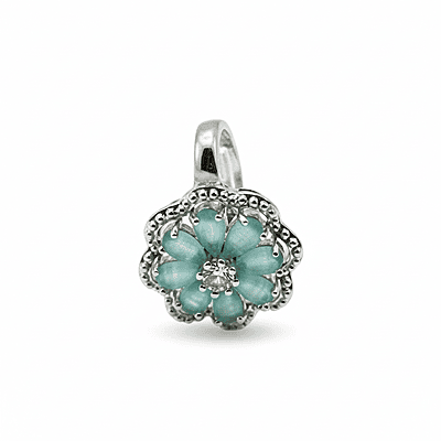 Stunning Flower Cluster Ring with Green Gemstones
