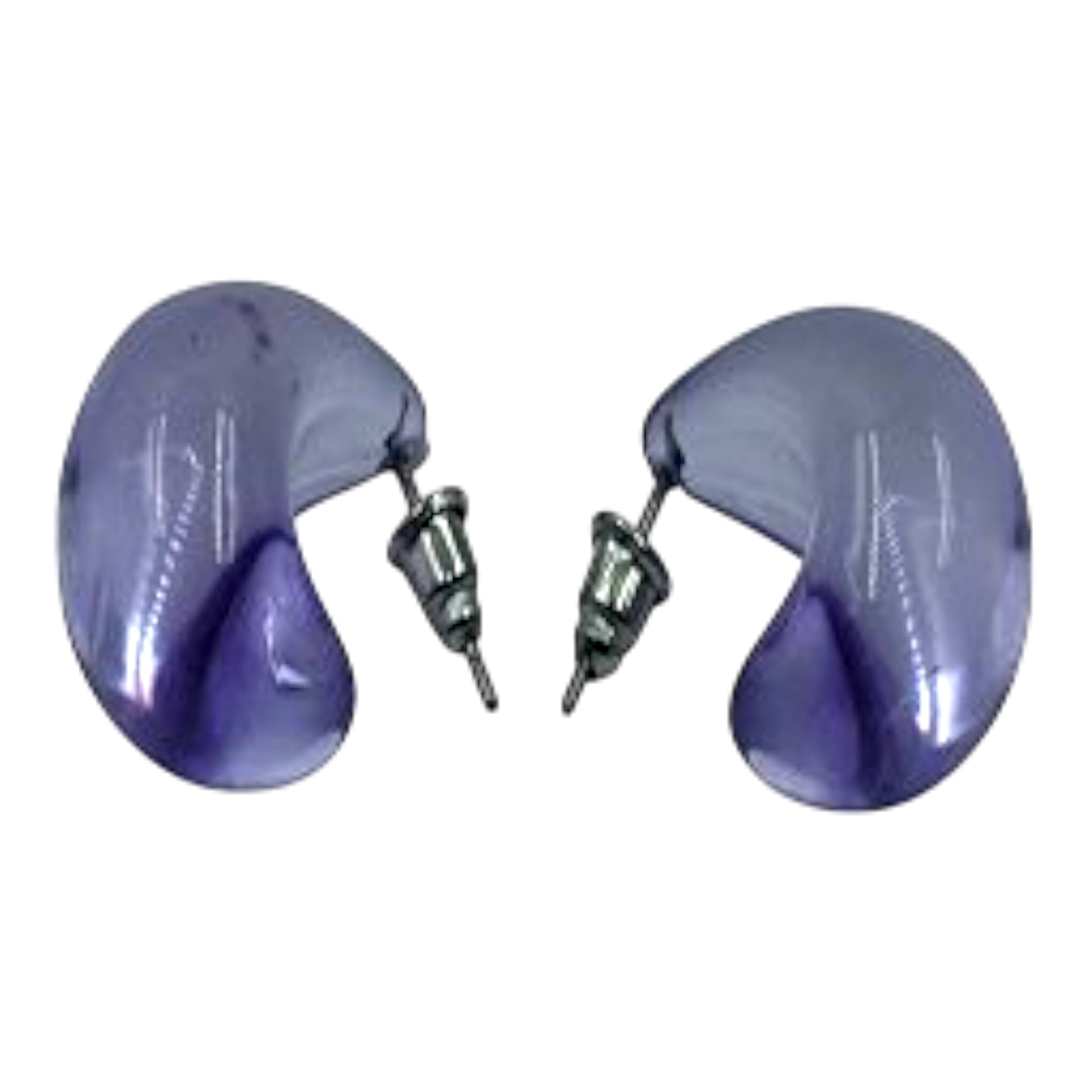 Chic Lucite Half Hoop Earrings